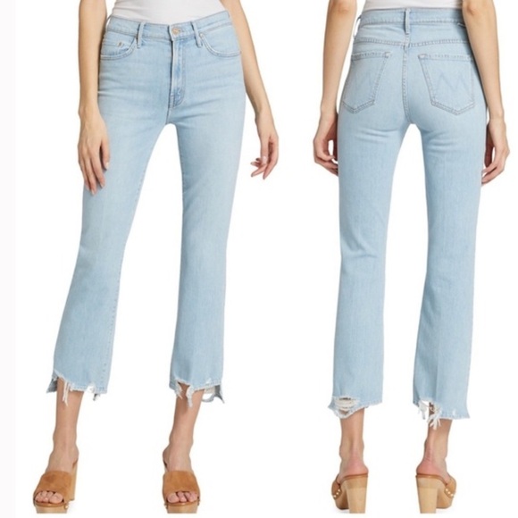 MOTHER jeans The Insider Cropped Raw-Edge  | Wash- Mentally Elsewhere | Size 27 - Picture 1 of 13
